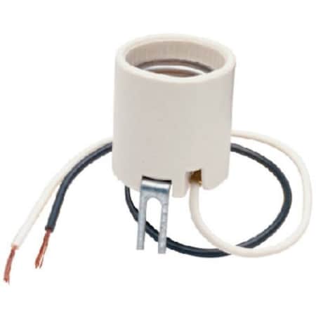 Legrand Pass & Seymour Lamp Holder, 2-5/16 in Dia Dimensions, 250 V, 660 W, Porcelain Housing Material 8052CC10