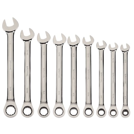 Williams Williams Combo Ratchet Wrench Set, 1/4-3/4", 9 pcs. JHWS-1120NRC
