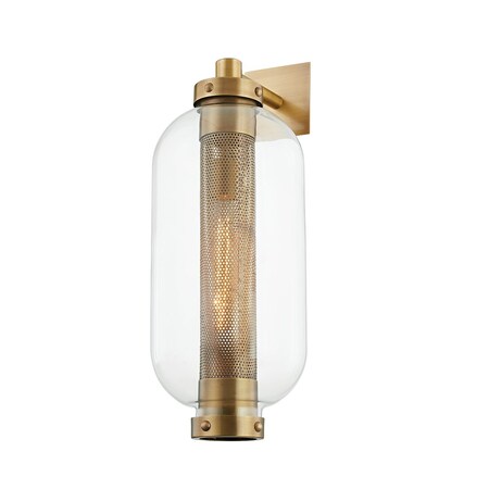 Troy Lighting Atwater 1 Light Wall Sconce 8.25 In. Patina Brass B7032-PBR