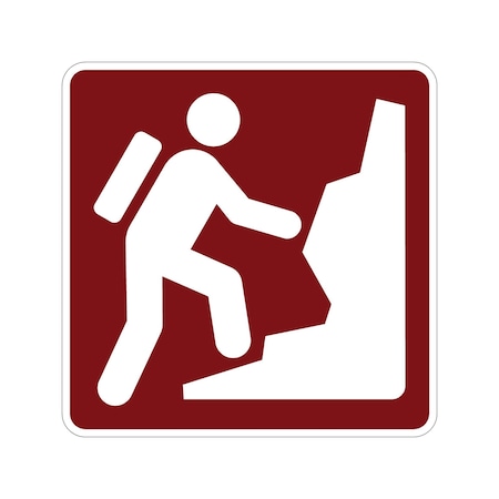 Sign Solutions Usa Climbing (Symbol), 24 in W x Square, Aluminum Sign DUS10HWT2424RS-082