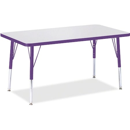 Jonti-Craft Berries Rectangle Activity Table, 24 in. x 36 in., E-height, Freckled Gray/Purple/Gray 6478JCE004