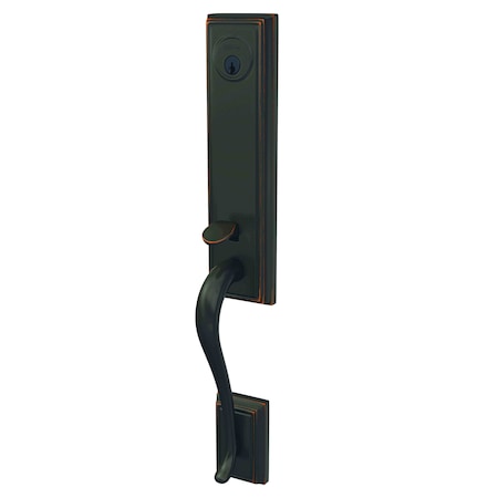 Schlage Residential Schlage Custom Custom 3/4 Trim Addison Exterior Active Handleset Only with C Keyway Aged FCT58ADD716