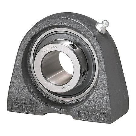 Iptci Pillow Block Ball Bearing Mounted Unit, Cast Iron Housing Material, Ball, 5/8 in Dia UCPA202 10N
