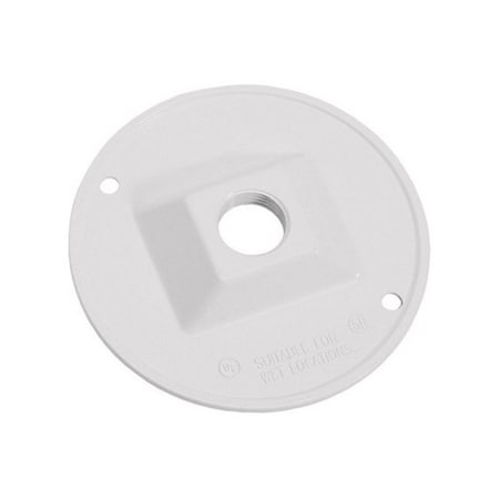 Sigma 14381WH 4.14 x0.58 in. White Vertical Round Cover 3460698