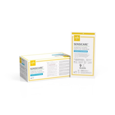 Medline SensiCare PI with Aloe Surgical Gloves, Size 9, 25PK MSG1090Z