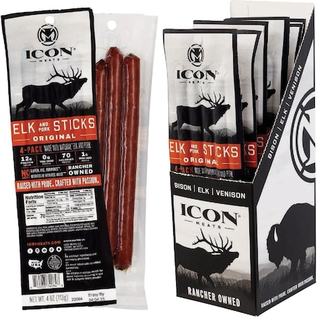 Icon 4 Oz. Original Elk Stick Jerky, 4PK 74084