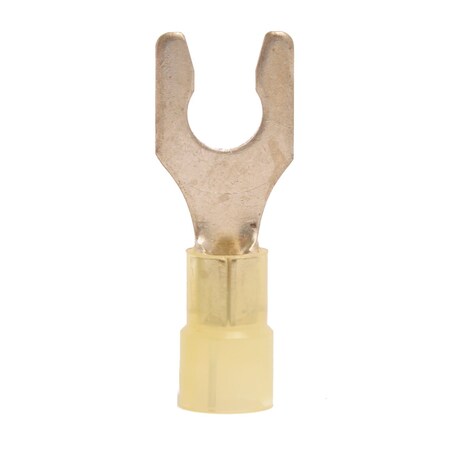 Hillsdale Terminal Fork Terminal, 1/4 in Stud Size, 10 AWG, 600 V, Nylon Insulated, 500 PK 50241N