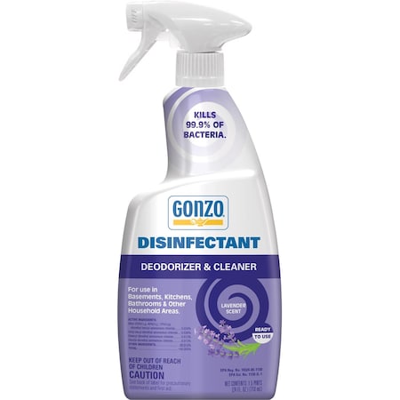 Gonzo Lavender Scent Disinfectant Deodorizer and Cleaner 24 oz 1043