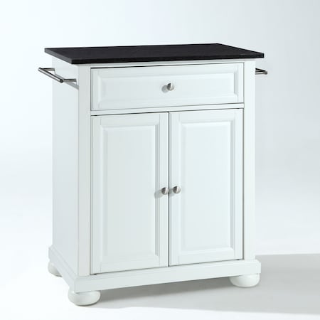 Crosley Alexandria Granite Top Portable Kitchen Island/Cart KF30024AWH