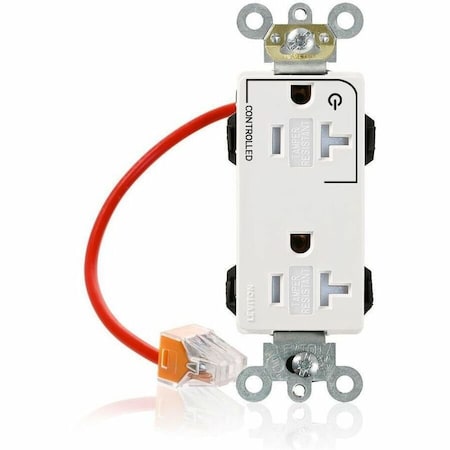 Leviton PlugsandReceptacles, 20A, 125VAC, Wht, Nylon MT163-1CW