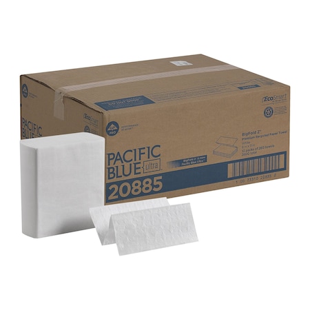 Georgia-Pacific Pacific Blue Ultra® Z-Fold Paper Towels By Gp Pro (Georgia-Pacific), White, 2,600 Towels Per Case 20885