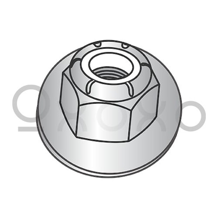 Oxoxo 3/8-16 Nylon Insert Flange Stop Hex Lock Nut 18-8 Stainless Steel, 500PK 626676