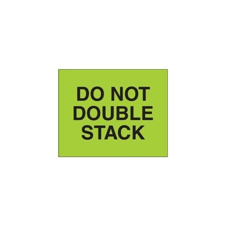 Bubblefast 8 x 10'' - ''Do Not Double Stack'' Fluorescent Green Labels BFDL1627