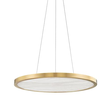 Hudson Valley Lighting Eastport 1 Light Chandelier 24 In. Aged Brass 6324-AGB