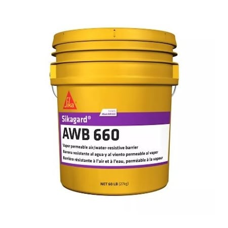 Sika Sikagard AWB 660 Fluid-Applied Vapor Permeable Air/Water-Resistive Barrier 5 Gallon Pail 827792