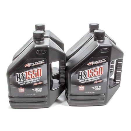 Maxima Racing Oils 39-329128 15W-50 Synthetic Oil Case 4 x 1 gal RS1550 MAX39-329128