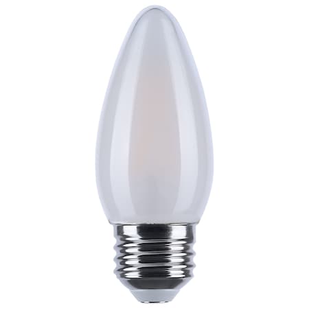 Satco 4.5W LED B11, 3000K-2000K Warm Dimming, Medium Base, Frost S12160