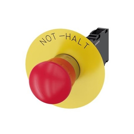 Siemens EMERGENCY STOP mushroom-type actuator 22 mm 3SU1150-1HB20-1FH0