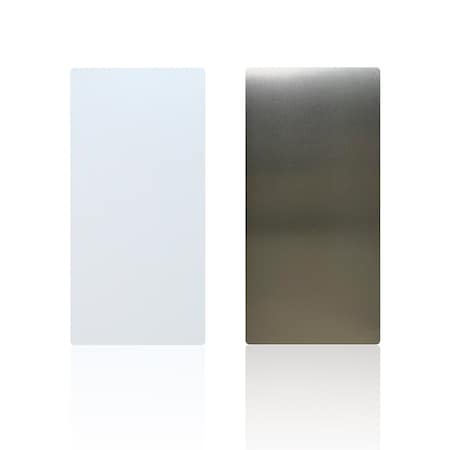 5Seconds Brand Revsible Wall Guard for Hand Dryer, Alum Wall Splash Guard, Adhesive Tape Strips, White&Grey Clr 111993