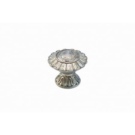 Schaub 1-1/4in French Court Cabinet Knob Monticello Silver Finish 936-MSL
