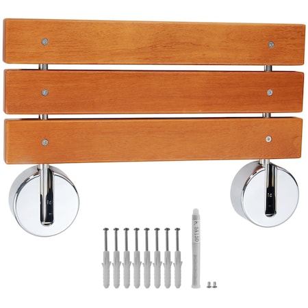 Vevor Folding Shower Seat 13.6'' x 12.8'' Wall Mounted Shower Bench 450 lbs LY006
