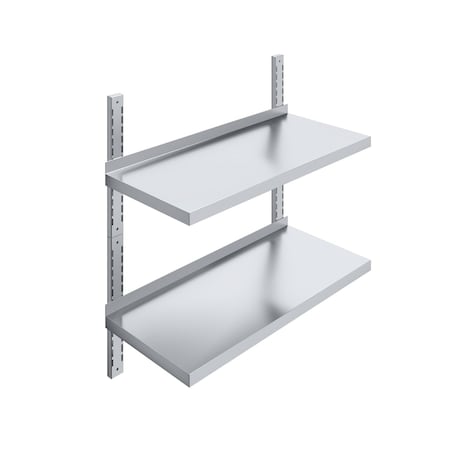 Amgood 16 in. x 36 in. Two-Tier Metal Wall Mount Shelf AMG WSD-1636-Z