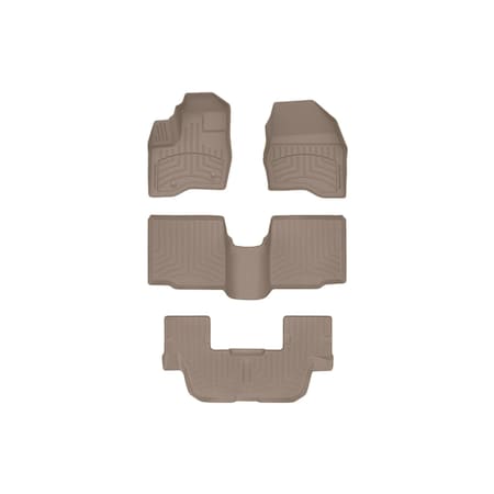 Weathertech Tan, Front and Rear and Rear FloorLiner HP 45359-1-2-3IM