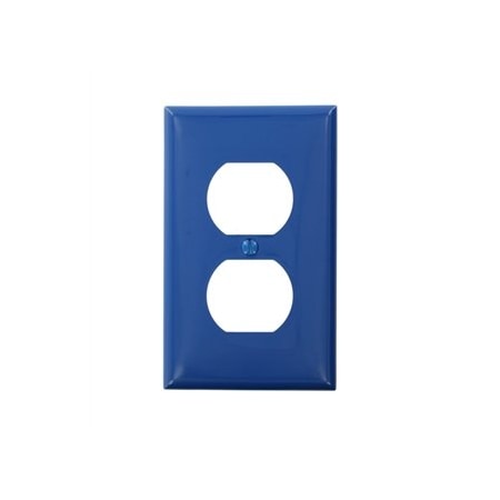 Leviton Receptacle Wallplate, Standard Size, Gang 1, Blue 80703-BU