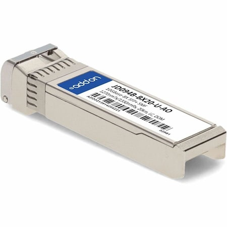 Add-On HP COMPATIBLE TAA COMPLIANT 10GBASE-BX SFP+ TRANSCEIVER SMF, 1270NMTX/133 JD094B-BX20-U-AO