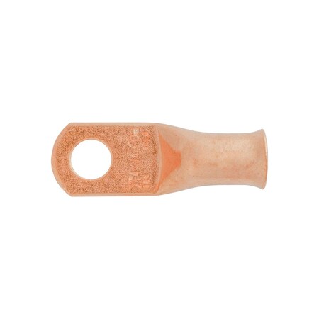 Auveco Copper Battery Cable Lugs. 4 Gauge. 1/4in Stud Size, 10PK 22978