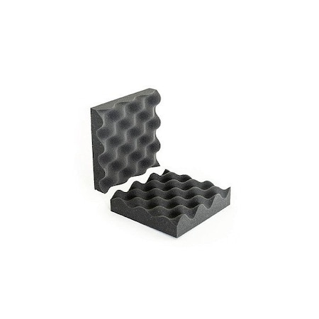 Zoro Select Foam Set, Black, 2" H, PK64 6x6x2GUF
