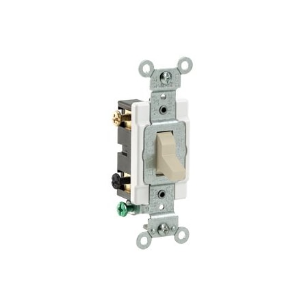 Leviton Toggle Switch, 15 Amp, 120/277 Volt, Ivory CS215-2I