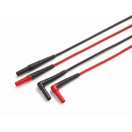 Fluke Silicone Insulated Test Leads, CAT III 1000V, CAT IV 600V, 4 ft. 11", Silicone, Black, Red Fluke-TL224