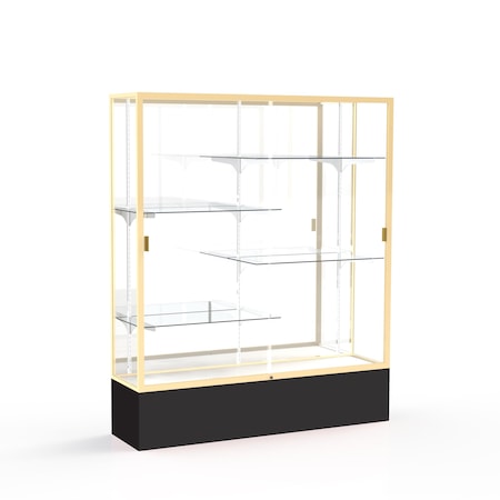 Ghent Spirit Floor Display Case 60x72x16, Mirror, Champange 375MB-GD-BK