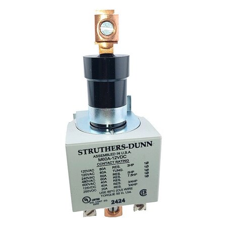 Struthers-Dunn MercuryDisplacementContactor, 1NO, 12VDC M60A-12VDC