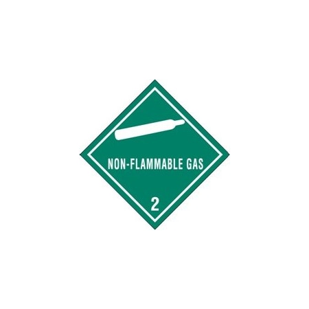 Bubblefast 4 x 4'' - ''Non-Flammable Gas - 2'' Labels BFDL5100