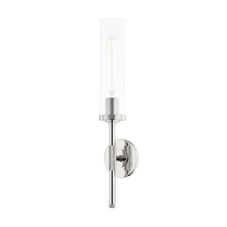 Hudson Valley Lighting Bowery 1 Light Wall Sconce 4.75 In. Polished Nickel 3700-PN