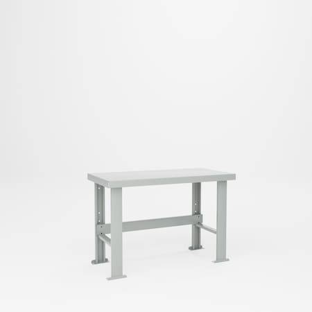 Pucel F Series Workbench, 48 in W x 34 in H x 24 in D, Gray F-2448-34