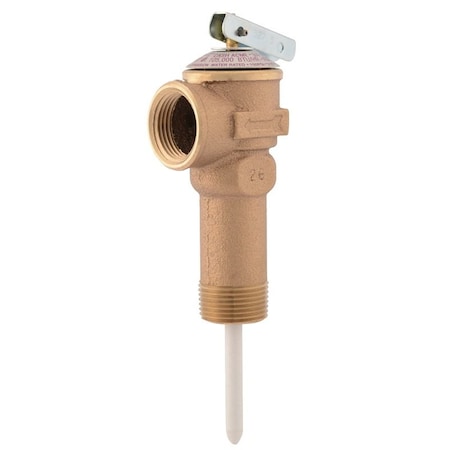 Sharkbite NCLX-LX Series Relief Valve, 3/4 in, MNPT x FNPT, Bronze Body 23577-0150