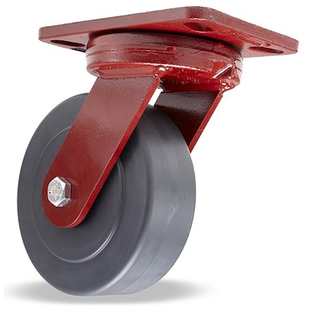 Hamilton Kingpinless Swivel Caster, 6" x 2" Nylast High Performance Cast Nylon Wheel S-ZFHS-6NYB-4SL