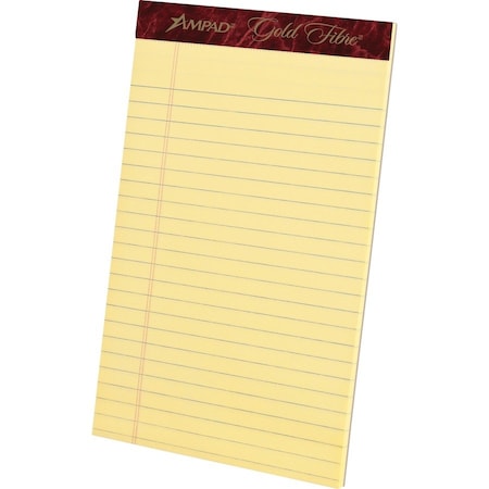 Ampad 8"X5" Canary Perforated Legal Pad, Pk12 20-004