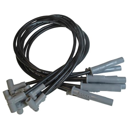 Msd Ford 351C-460 Spark Plug Wires with HEI Cap, Black 35383