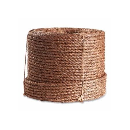 Wellington Twisted Manila Rope, 600 ft L, Manila, Natural, 3/8 in dia, 3 Strand 811-330120-00600-60014