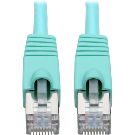 Eaton Tripp Lite Series Cat6a 10G Snagless Shielded STP Ethernet Cable RJ45 M/M, PoE, Aqua, 14 ft. N262-014-AQ