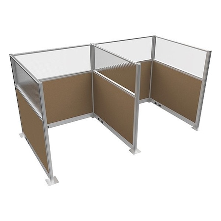 Versare Cubicle Kit, Latte, 72 in H HPEKW-66-S-BRN-FL
