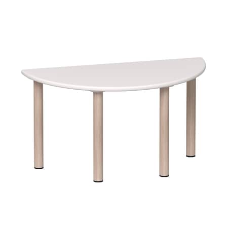 Beleduc By Playwell Emmanuele 48in Semi-Circle Tabletop, Oak PU Edge, Modular Plywood, 21.5inH Standard, Ages 3+ 846176
