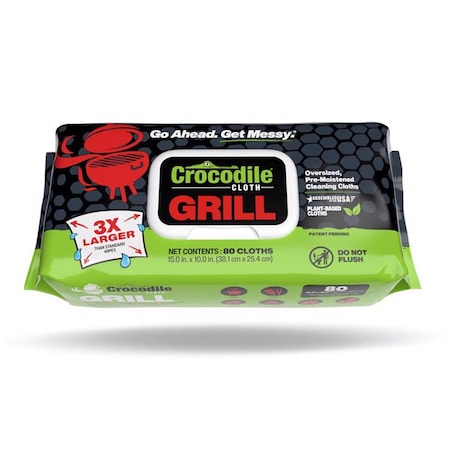 Crocodile Cloth Grill Wipes 80 wipes 3.5 in. H X 15 in. L X 10 in. W 1 pk 6600