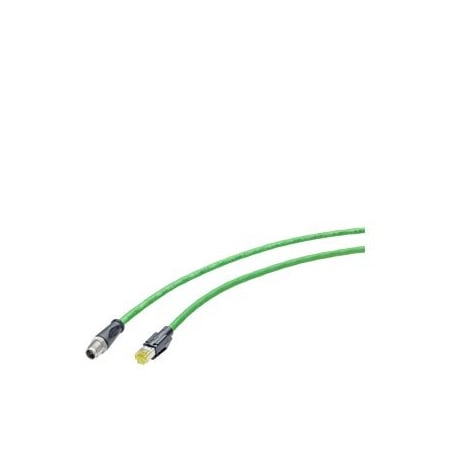 Siemens IE TP Cord M12-180/RJ45-180 pre-assembled IE Flexible Cable with 1x M12 6XV1878-5TN30