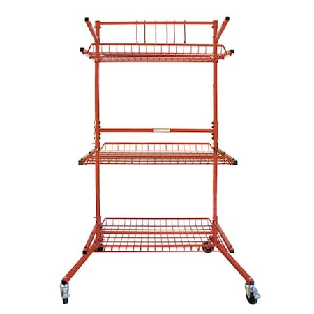 Innovative Tools Parts Cart B Mobile Storage Rack, 41 to 51 in L x 31 in W x 73 in H, Powder-Coat SSPC-B