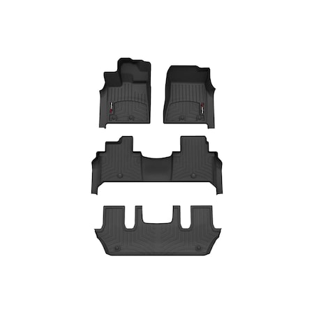 Weathertech Black Front, Rear and Rear Floorliners, 2025 Infiniti QX80 441905-1-2-4